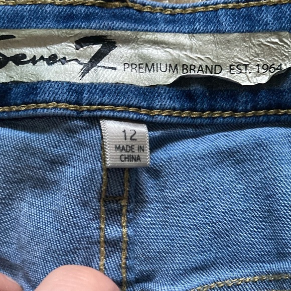 Seven7 Blue Boot Cut Jeans with Faded Distressing - Picture 10 of 15